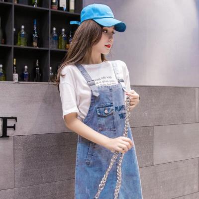 ĐẦM JEAN YẾM 2 DÂY PHỐI TÚI - NY821